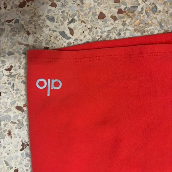 Alo Yoga Women's Alosoft Backspin Skirt in a bright red medium - Picture 6 of 9